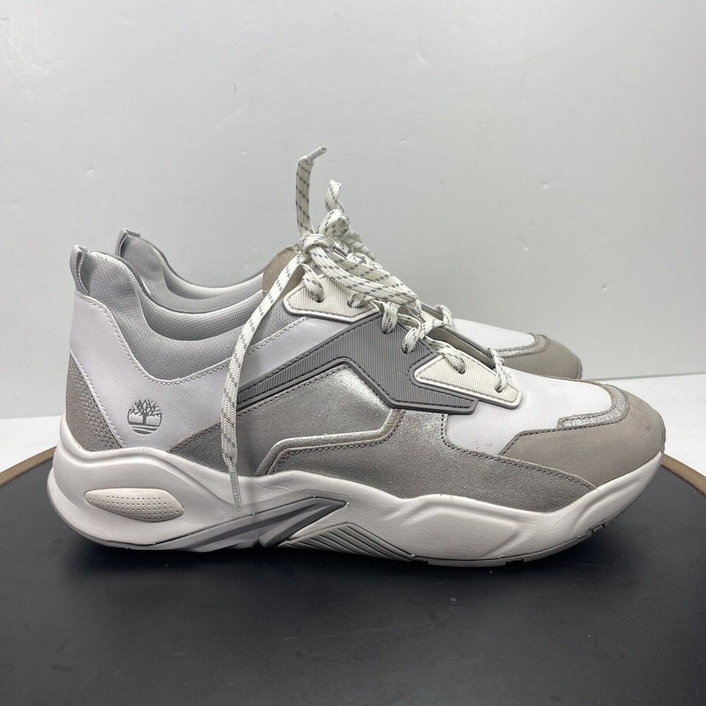 Timberland Emerald Bay Sneakers Women Size 10 Chunky White Grey Silver Gorpcore